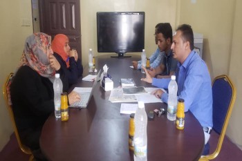 A team from CARE International has visited the office of Tamdeen Youth Foundation in Taiz