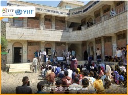 Tamdeen Youth Distributes Recreational Kits to a Number of Schools in Maqbanah, Taiz Governorate