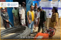 Tamdeen Youth Launches the Distribution of Irrigation Systems to a Number of Farmers in Tur Al Bahah, Lahj Governorate