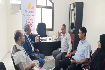 Chairman of Taiz University President Visits TYF’s Office and Praises Its Humanitarian and Development Role  