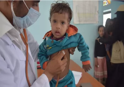 مشروع توزيع التغذية التكميلية للأطفال والحوامل والمرضعات في مديرية حيفان بمحافظة تعز